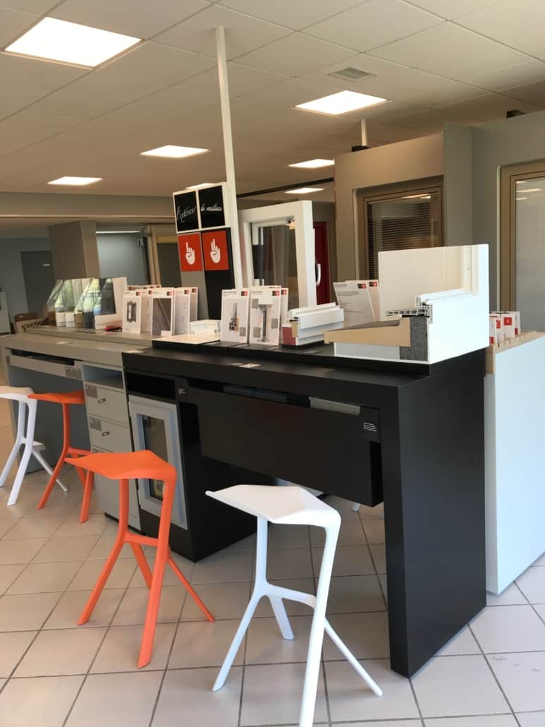 Menuiseries exposées au magasin EXTEND en 2019