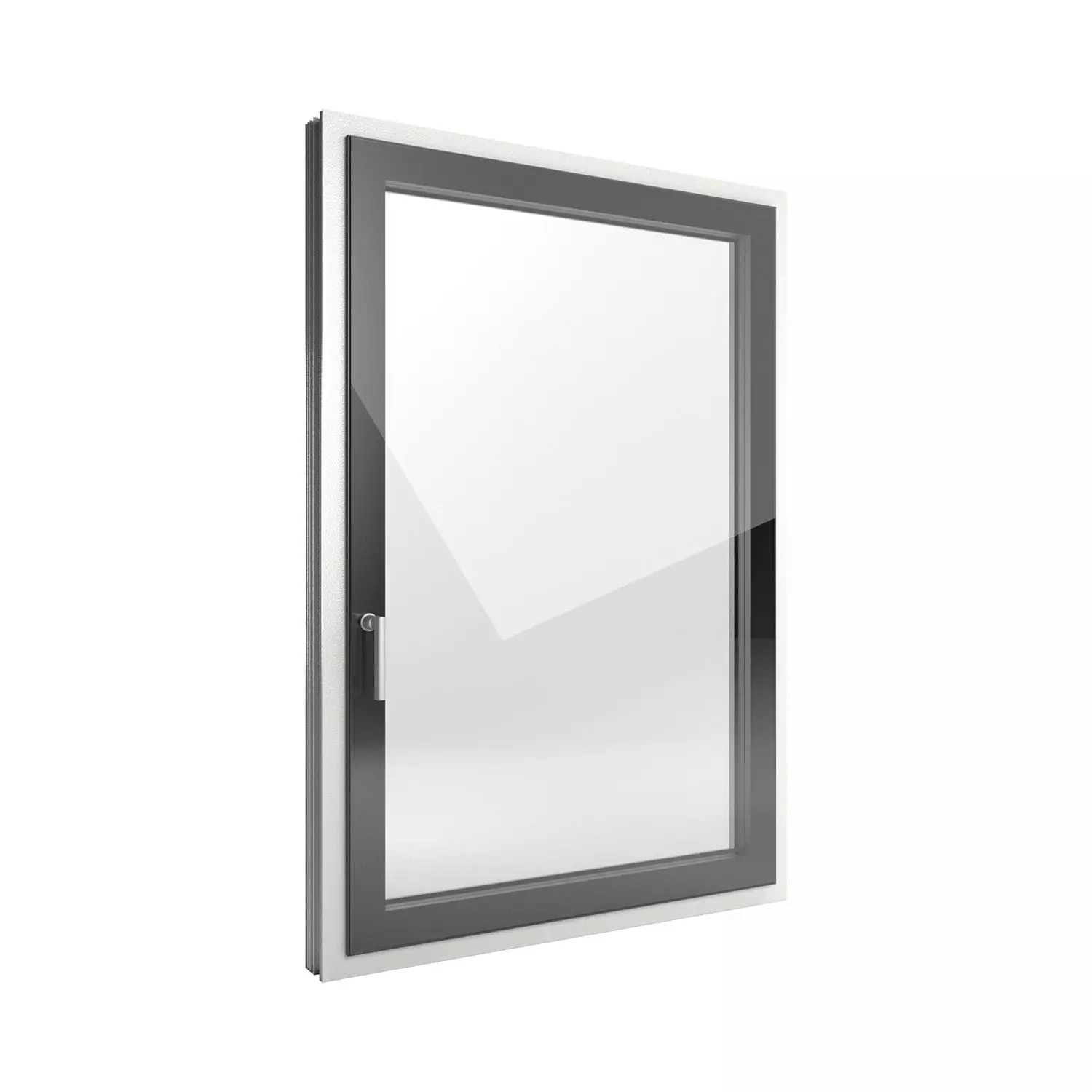 Fenêtre Finstral Cristal : vitrage recouvrant l’ouvrant côté intérieur