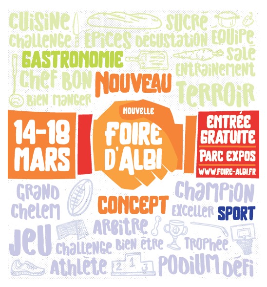 Affiche de la 55e Foire d’Albi, du 14 au 18 mars 2024