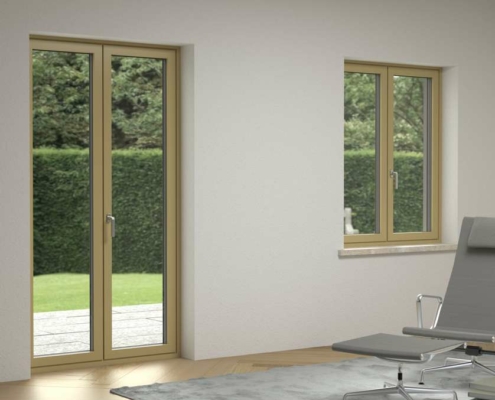Salon lumineux avec vue sur jardin