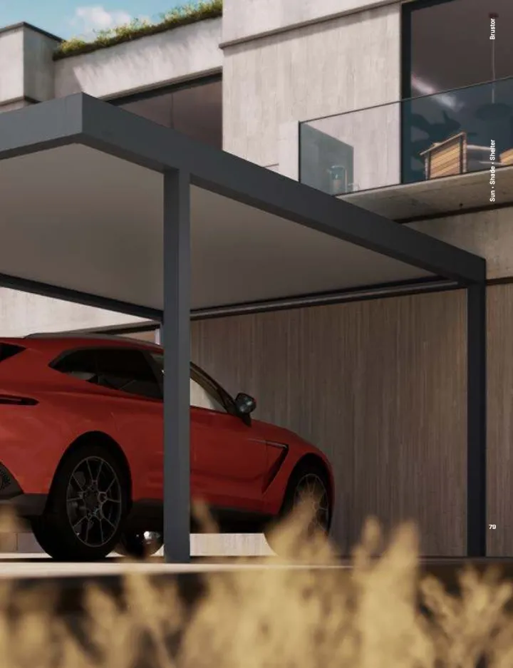 Carport Brustor B910 protégeant une voiture