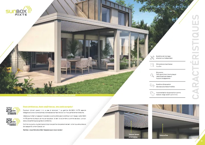 Espace extérieur fermé type garden room