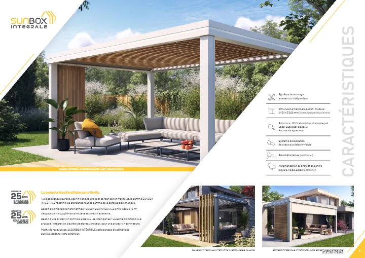 Pergola aluminium à lames orientables