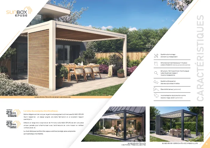 Pergola aluminium fermée par des parois vitrées