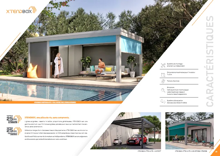 Carport et pool house aluminium