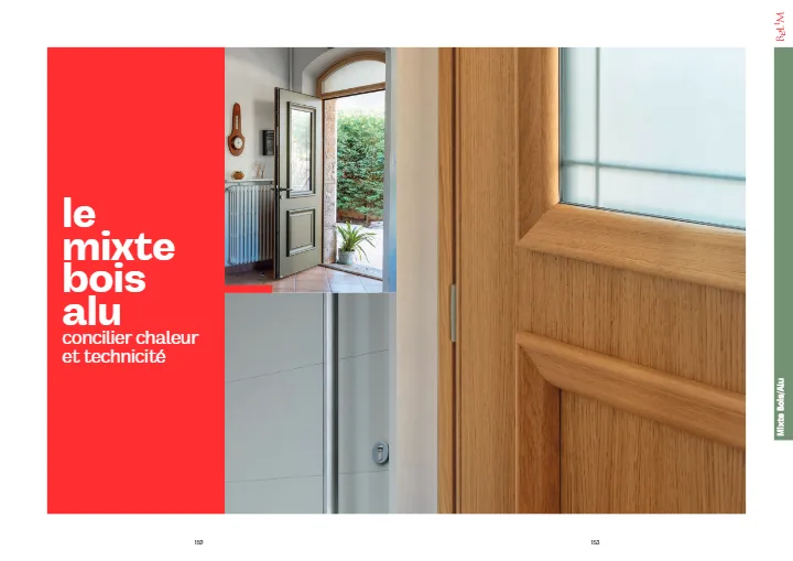 Porte d’entrée BEL’M mixte bois et aluminium