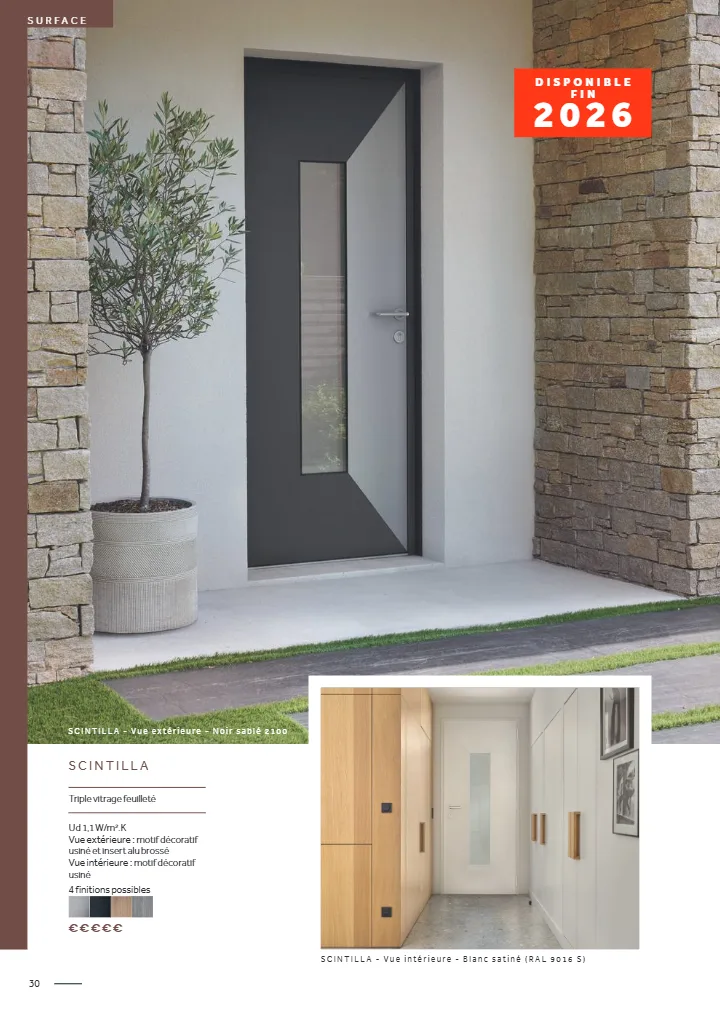 Porte d’entrée K-LINE sur une façade