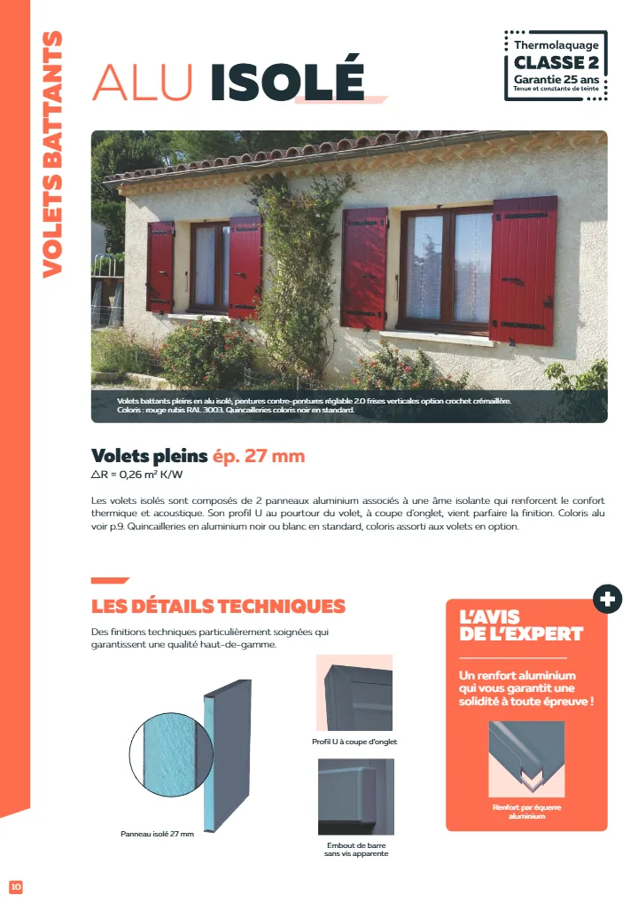 Volets battants en aluminium Thiebaut