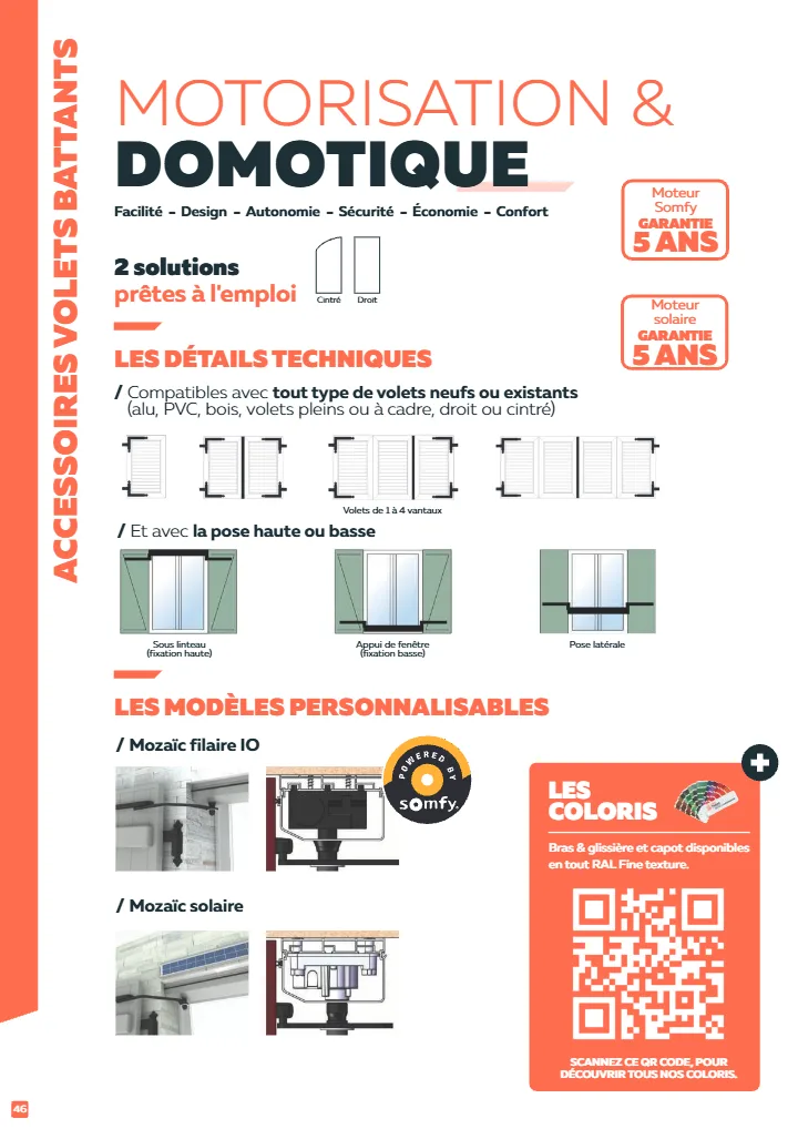 Motorisation de volets battants