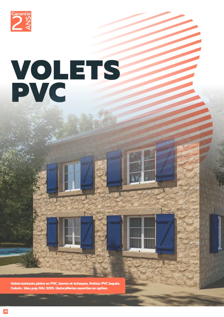 Volets battants en PVC Thiebaut