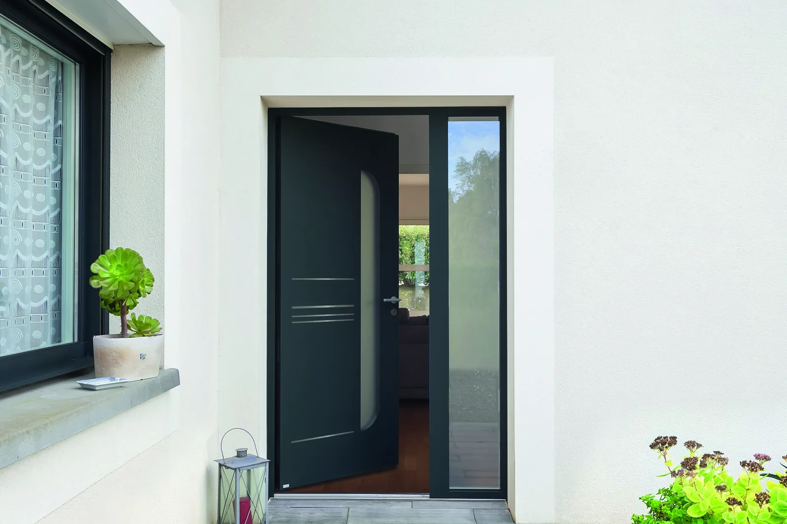Porte d’entrée aluminium anthracite BEL’M