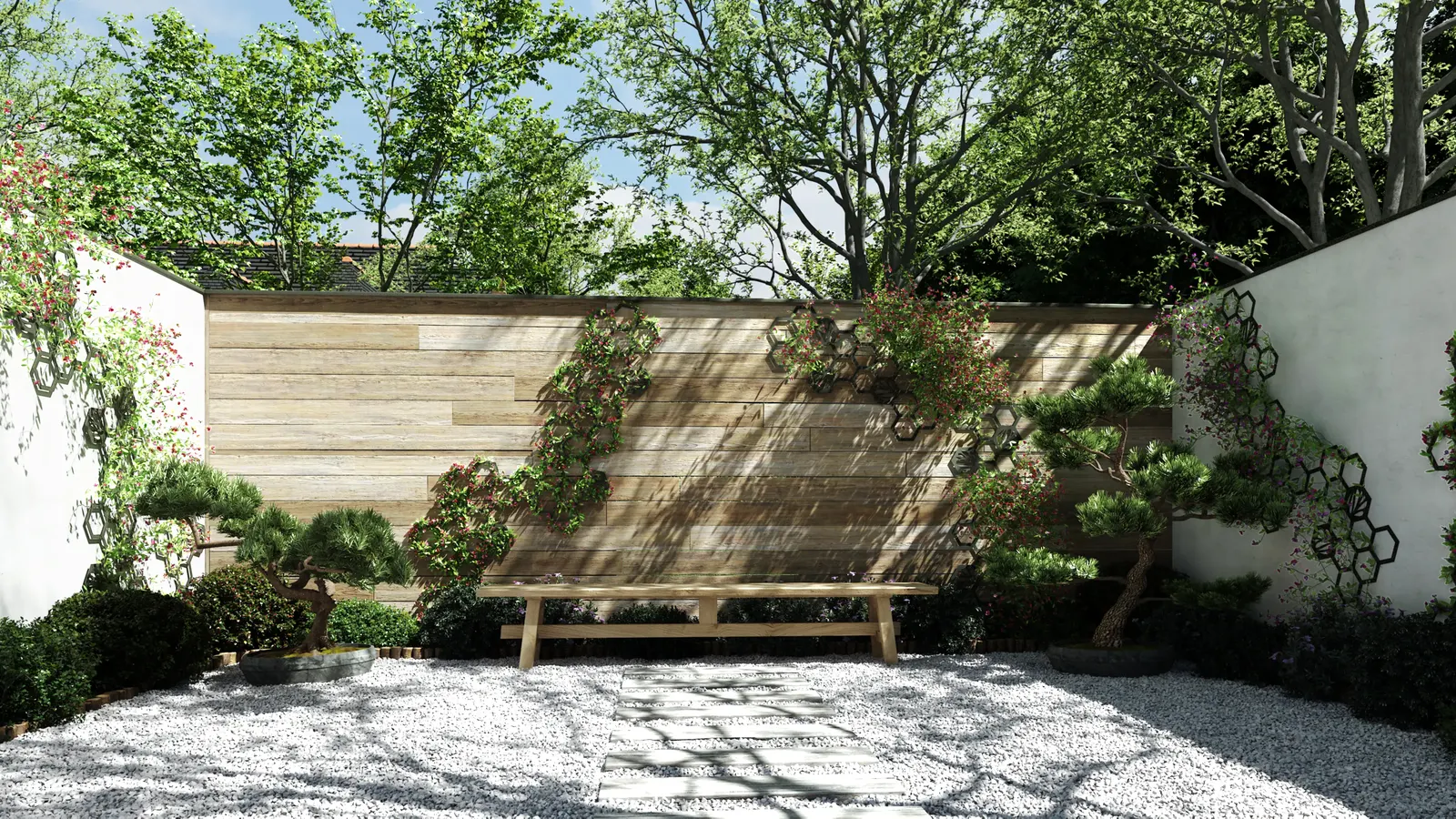 Treillis aluminium végétalisable gris sablé