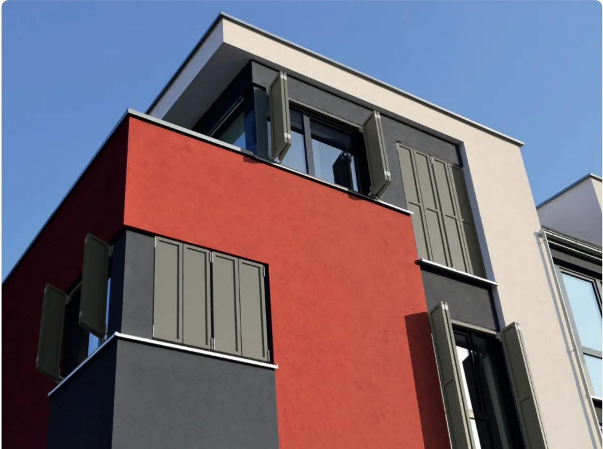 Volets coulissants-pliants alu gris quartz